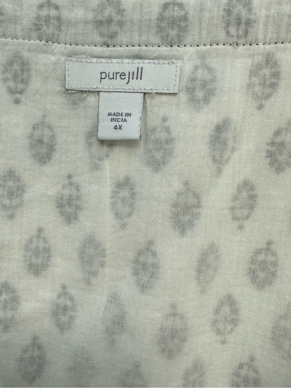 Pure Jill Sleeveless V-Neck Midi Dress Cream & Black size 4X - Picture 4 of 5